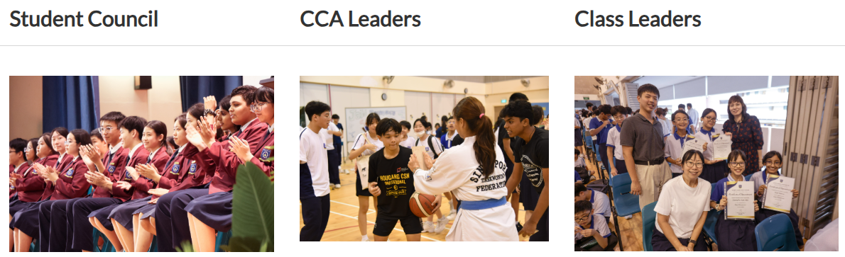 Students Leaders serving in various capacities